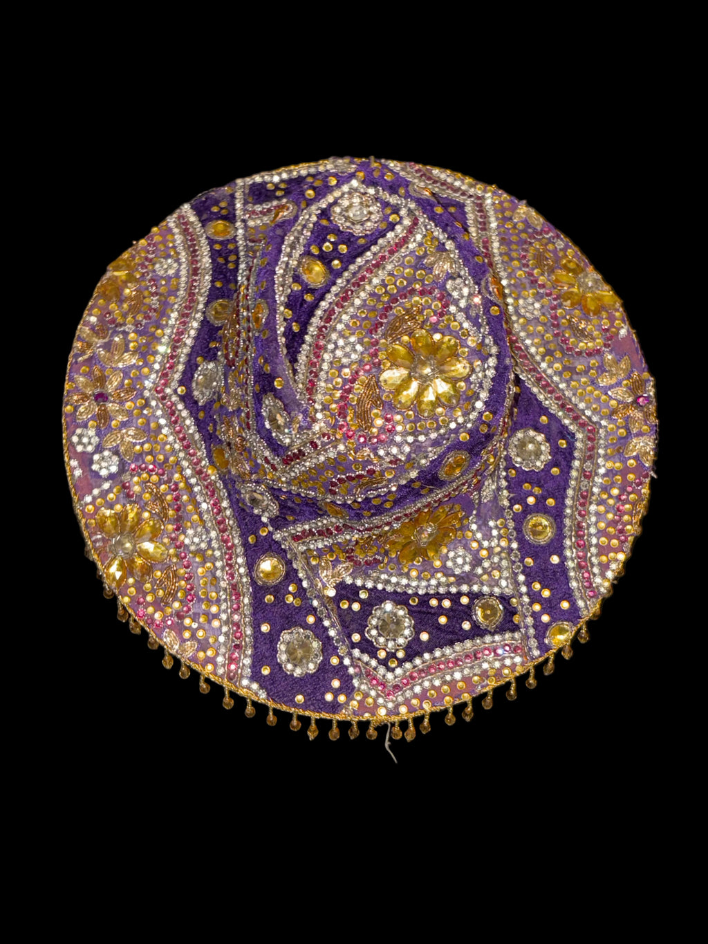 Vintage sari cowboy hat