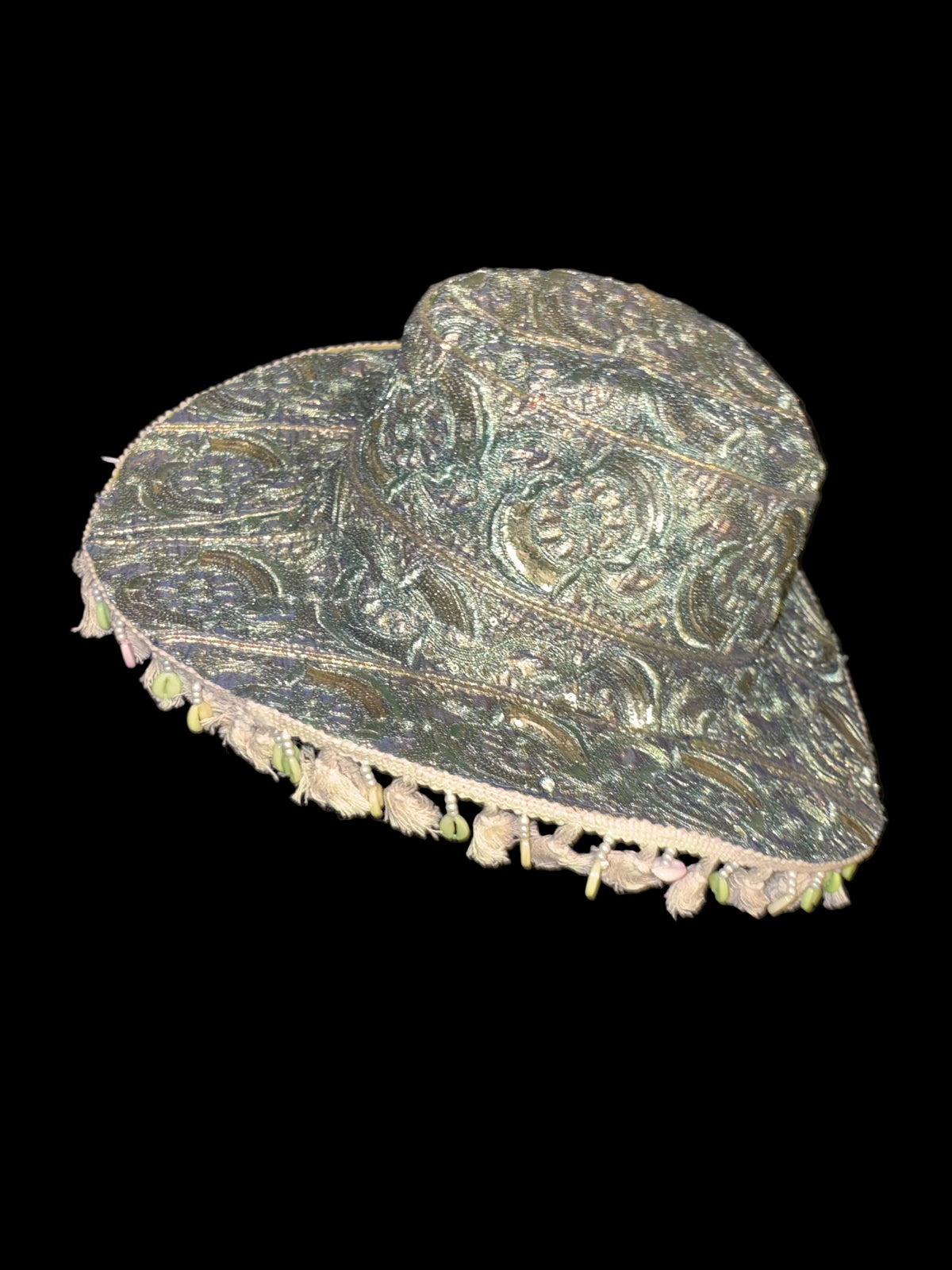 Vintage sari cowboy hat
