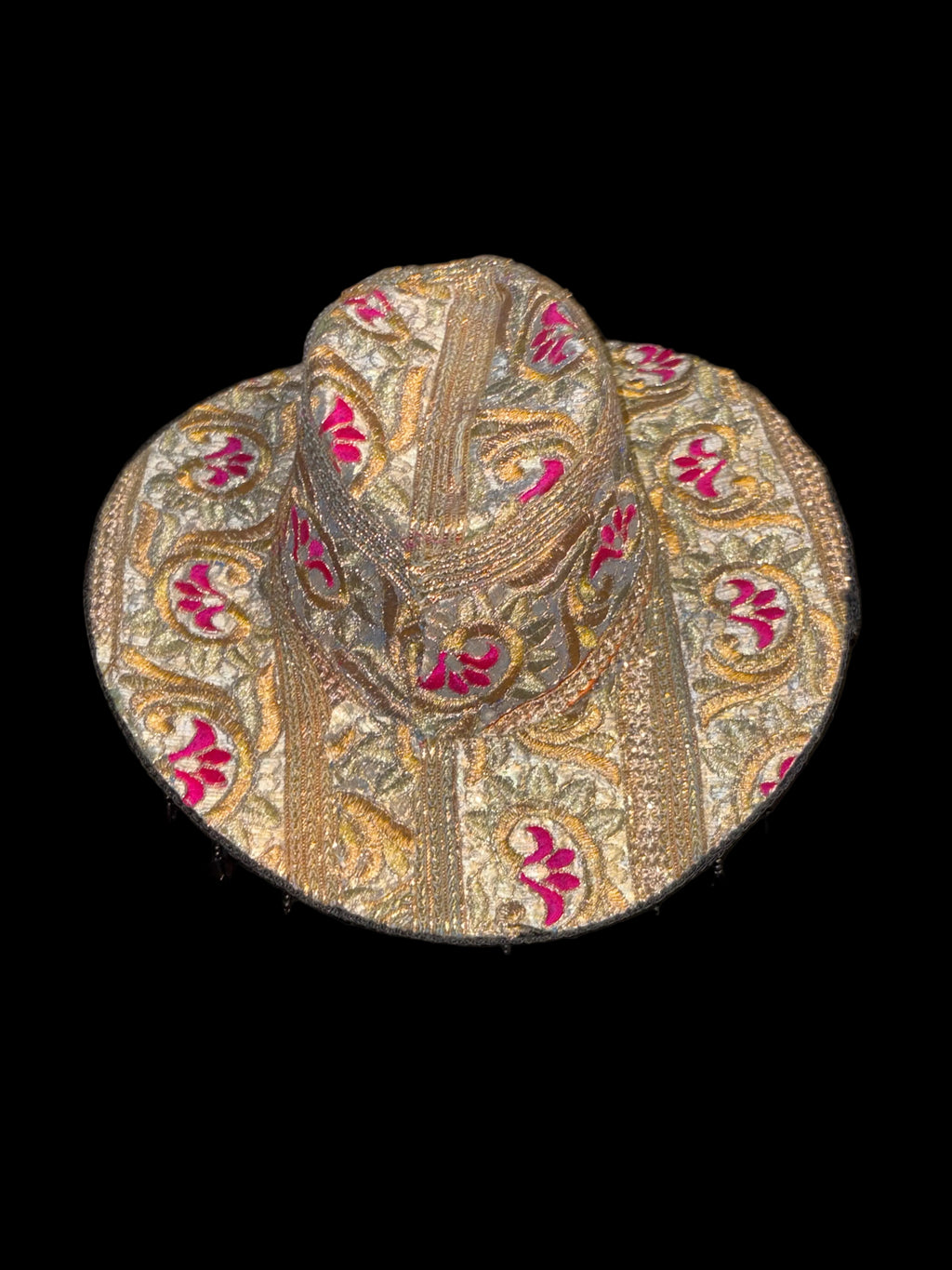 Vintage sari cowboy hat