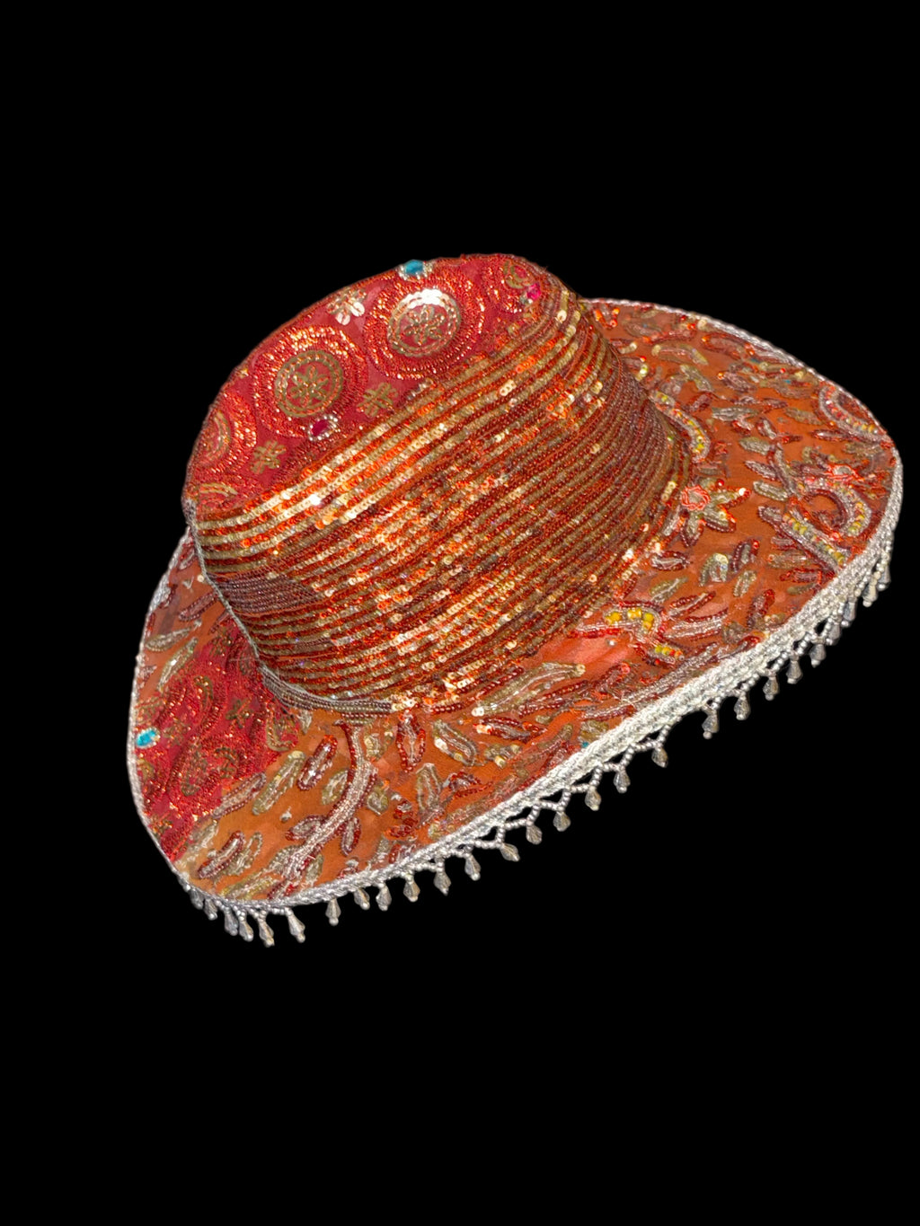 Vintage sari cowboy hat