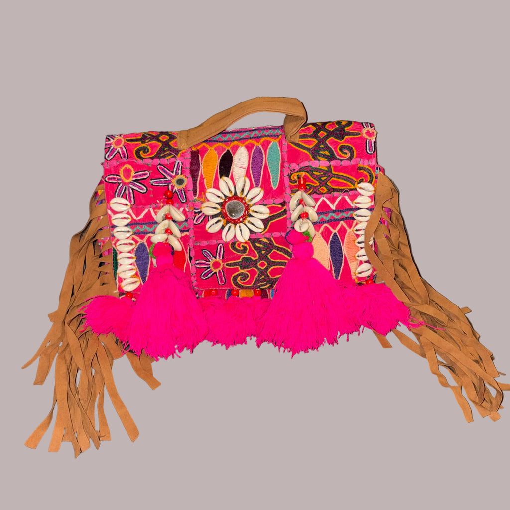 Bohemian Embroidered Fringe Bag