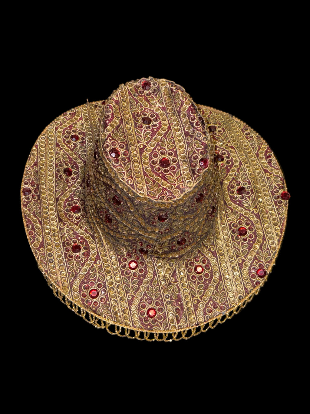 Vintage sari cowboy hat