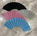 Glitter folding fan