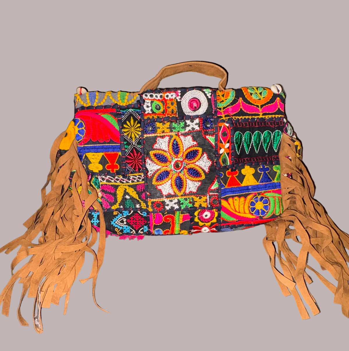 Bohemian Embroidered Fringe Bag