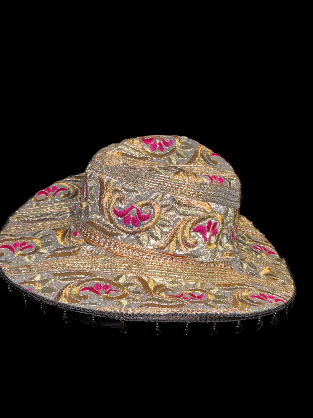 Vintage sari cowboy hat