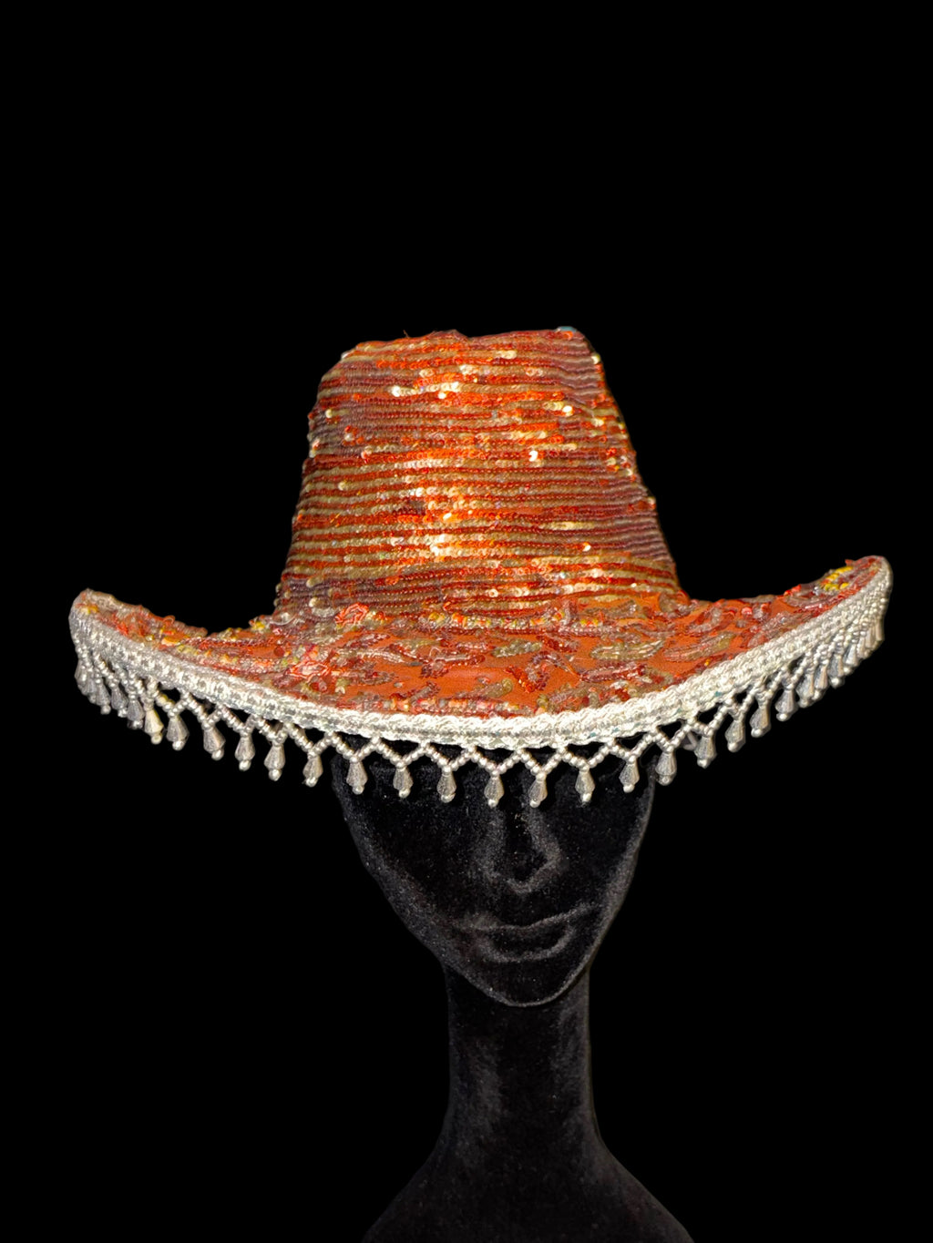 Vintage sari cowboy hat