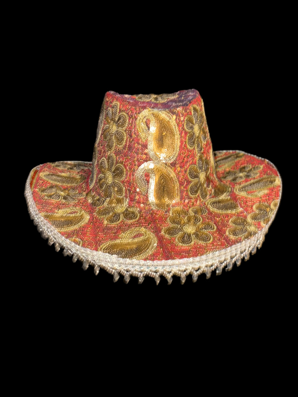 Vintage sari cowboy hat