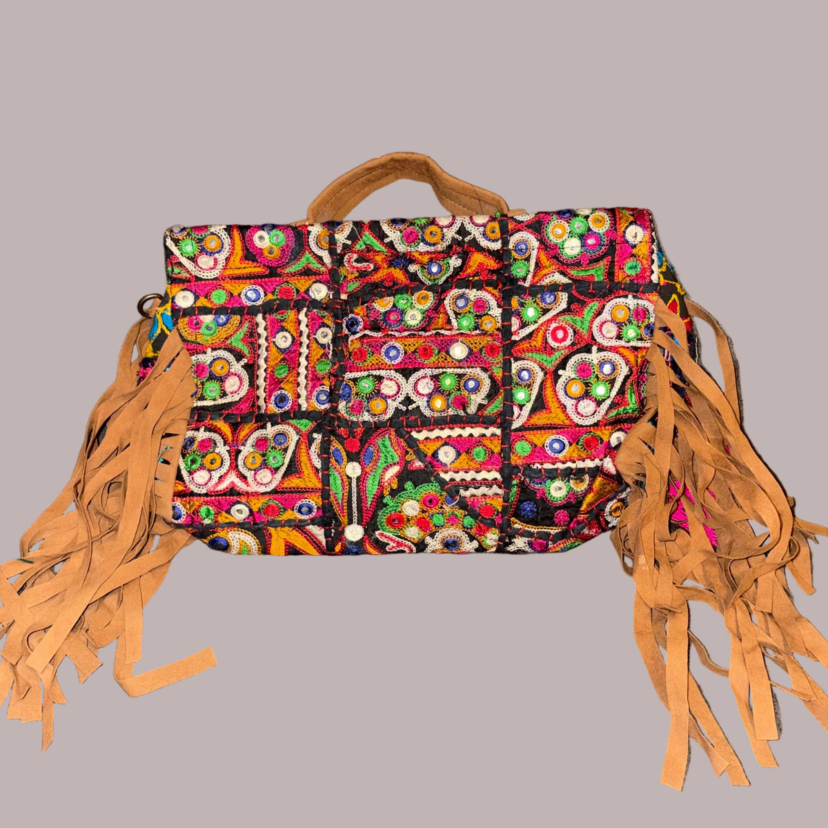 Bohemian Embroidered Fringe Bag