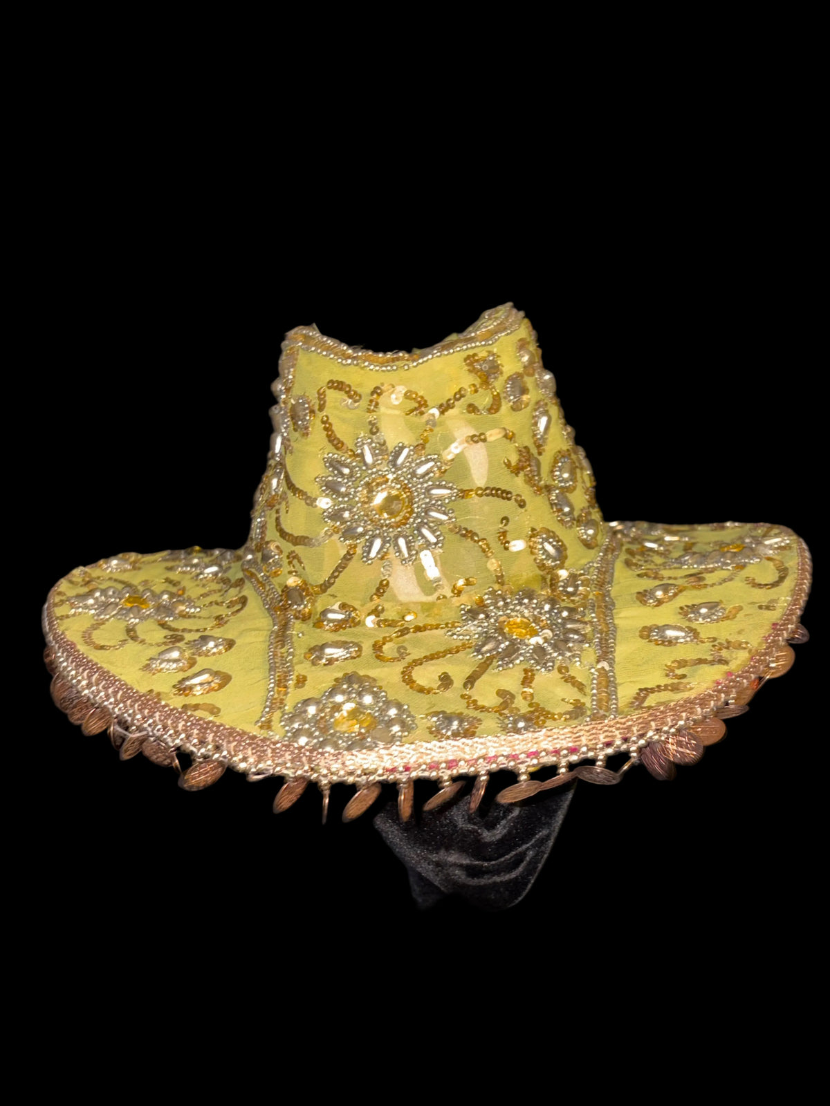Vintage sari cowboy hat