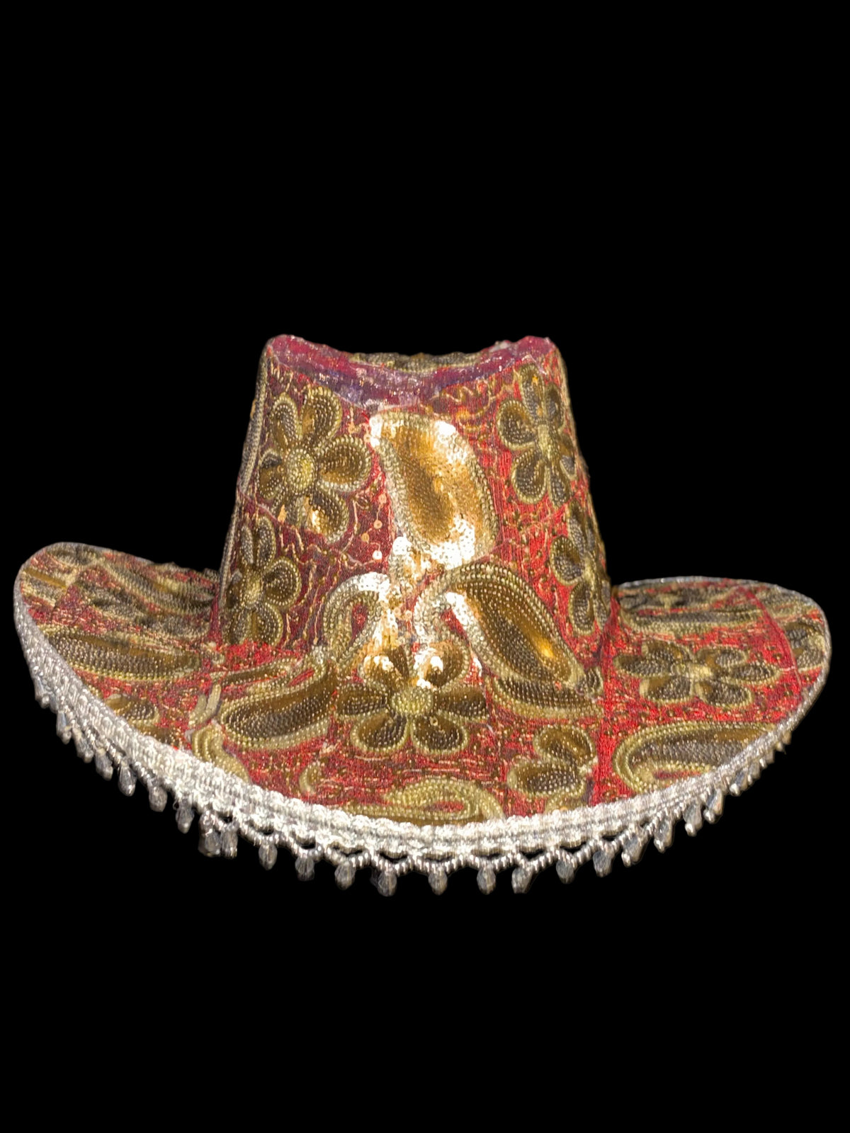 Vintage sari cowboy hat