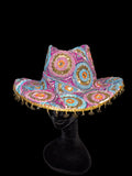 Vintage sari cowboy hat