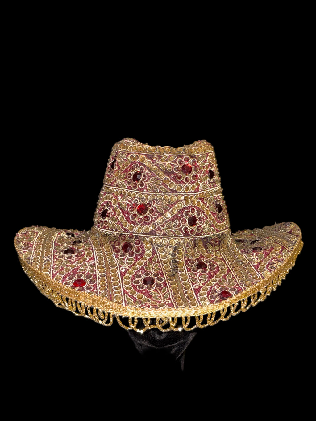 Vintage sari cowboy hat