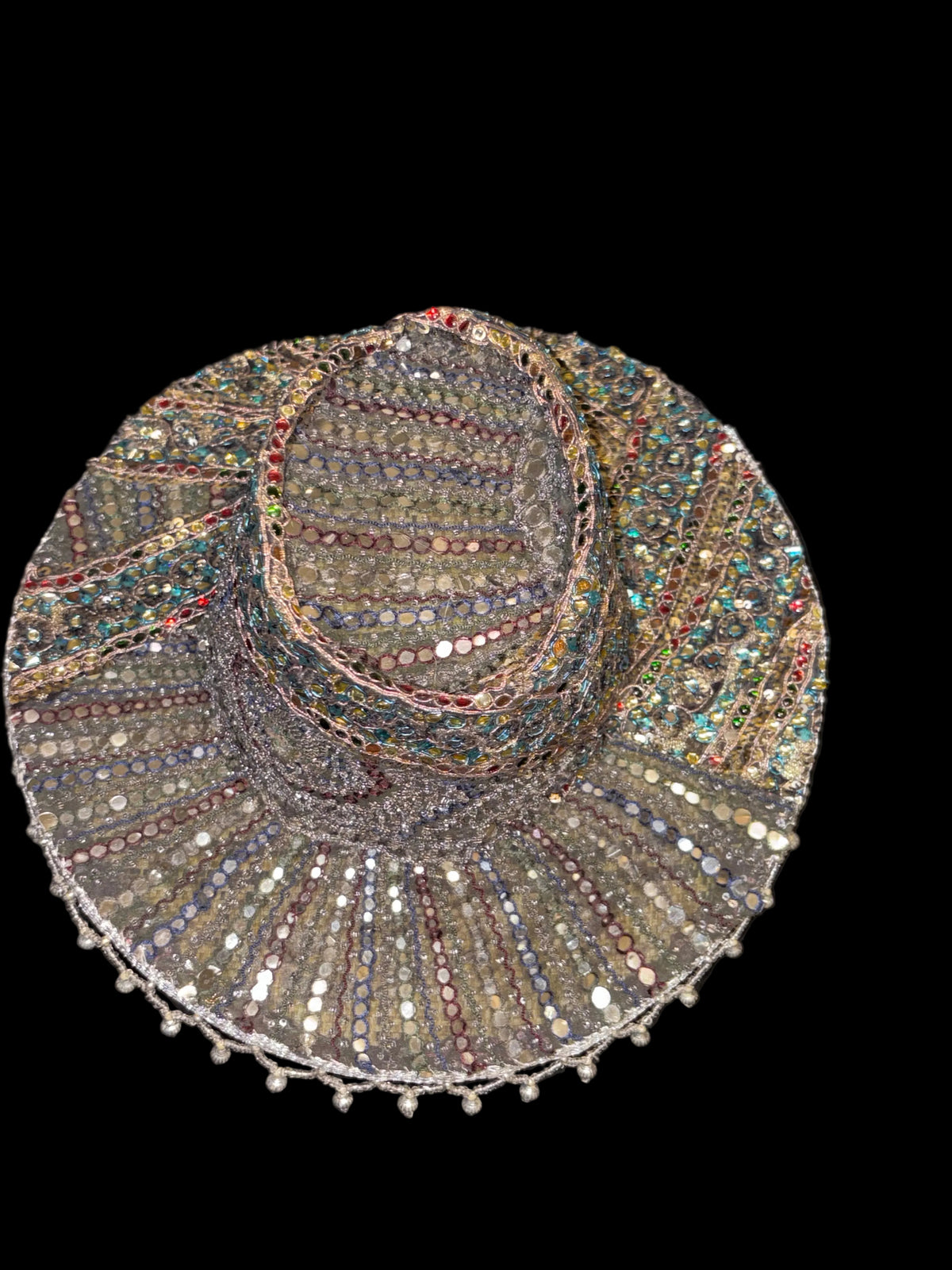 Vintage sari cowboy hat