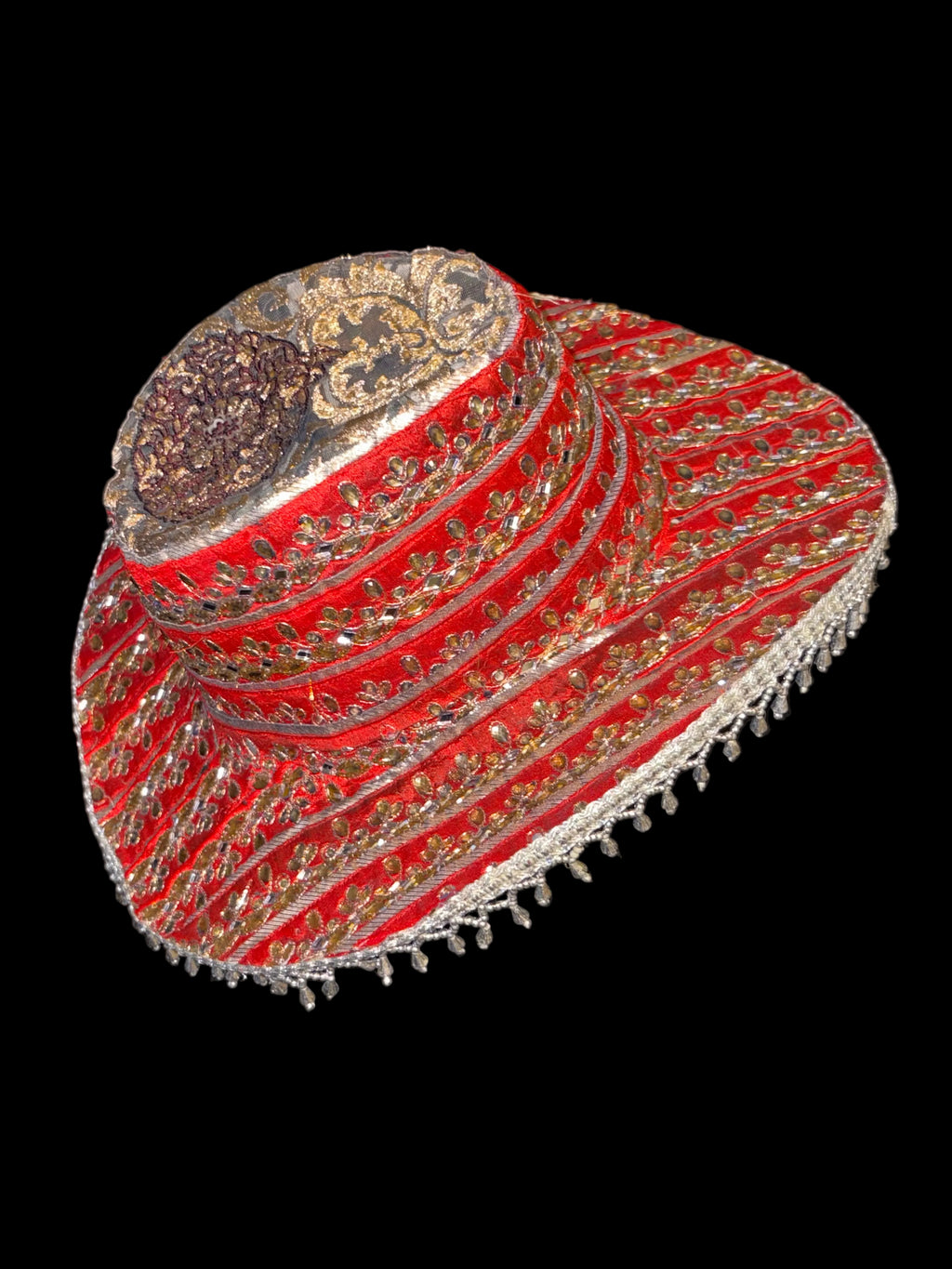 Vintage sari cowboy hat