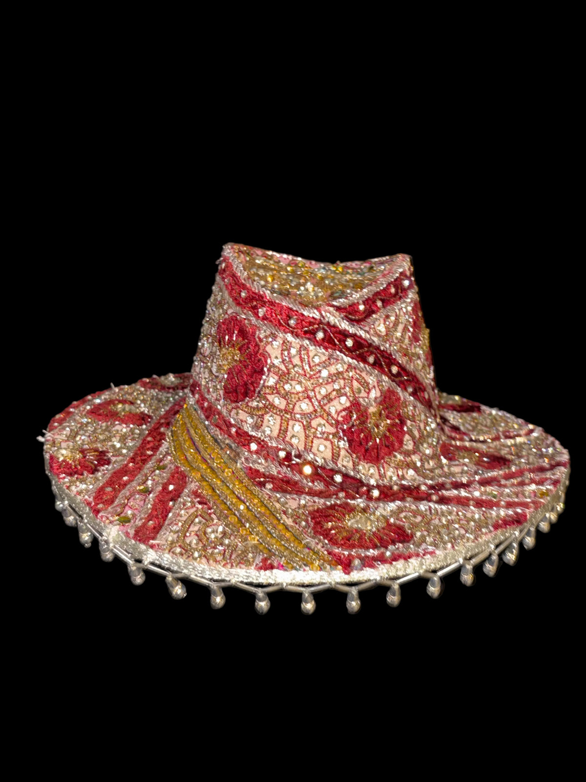 Vintage sari cowboy hat