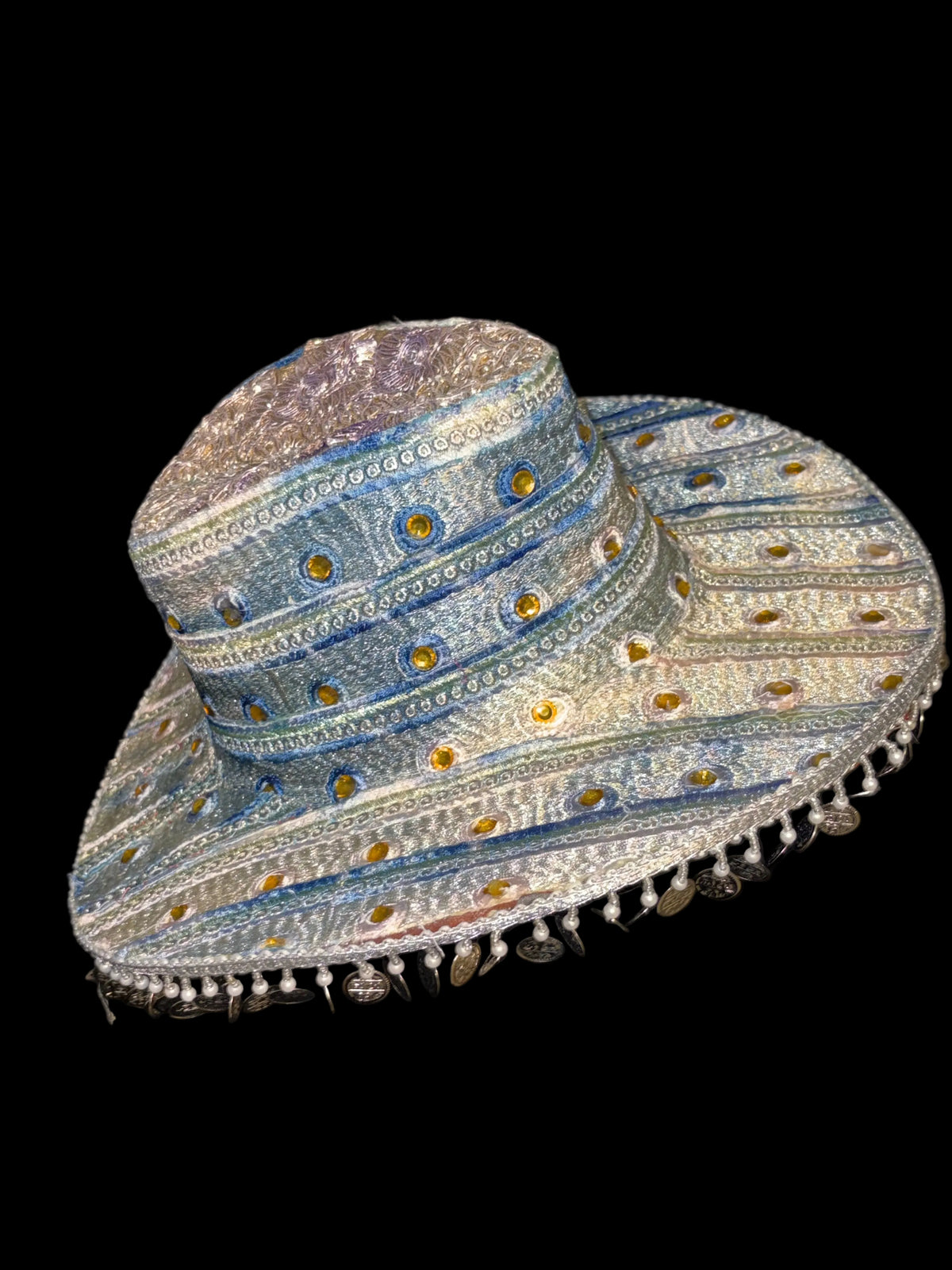 Vintage sari cowboy hat