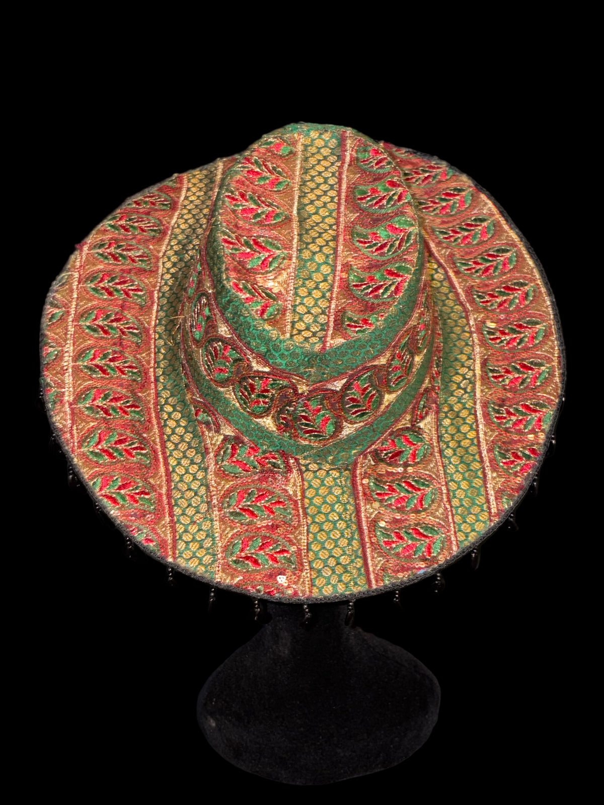 Vintage sari cowboy hat