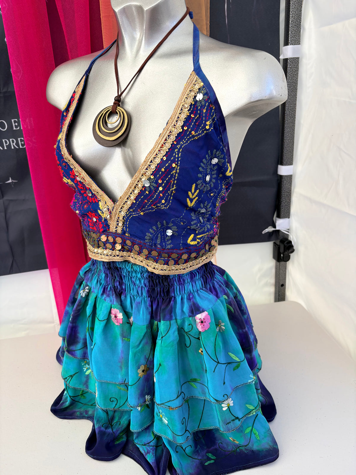 Embellished Vintage Sari Top