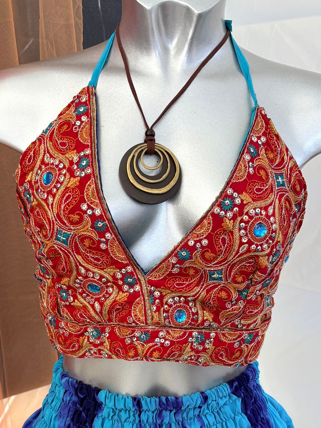 Embellished Vintage Sari Top