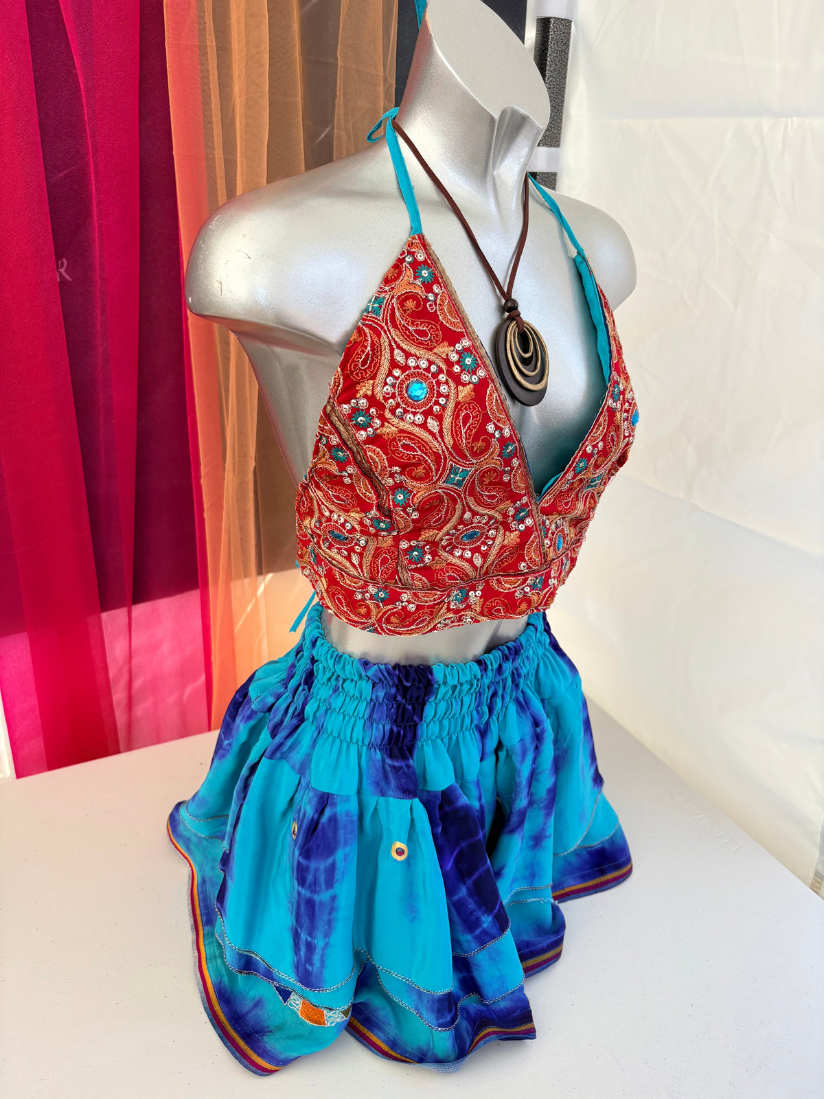 Embellished Vintage Sari Top