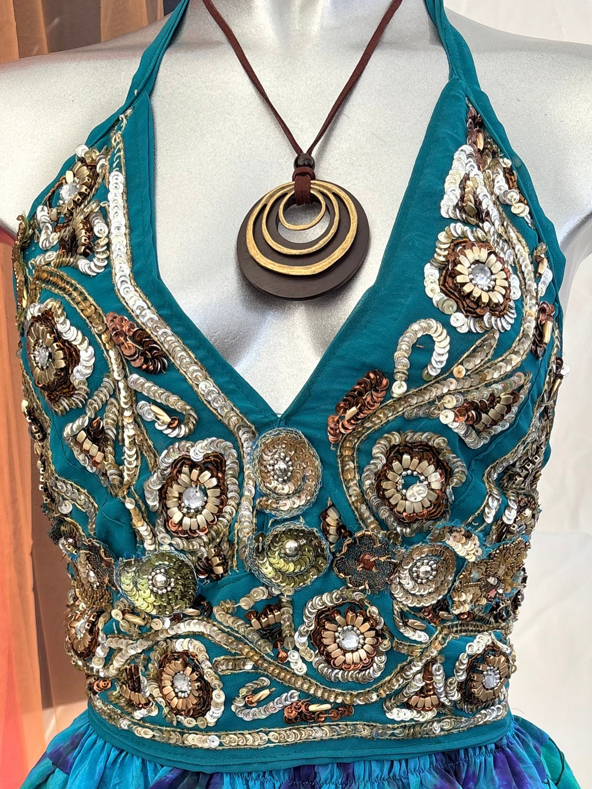 Embellished Vintage Sari Top