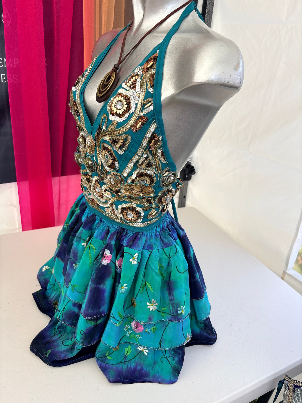 Embellished Vintage Sari Top