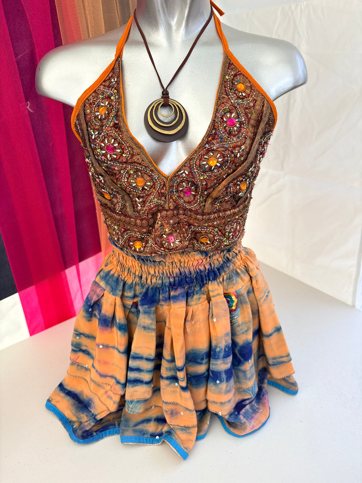 Embellished Vintage Sari Top