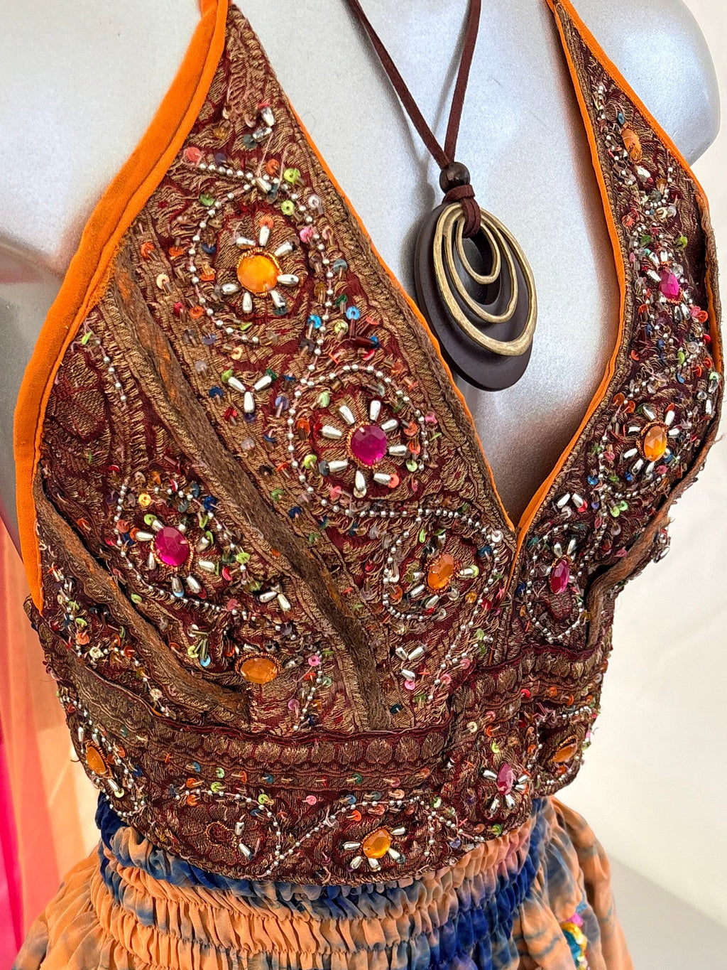 Embellished Vintage Sari Top