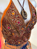 Embellished Vintage Sari Top