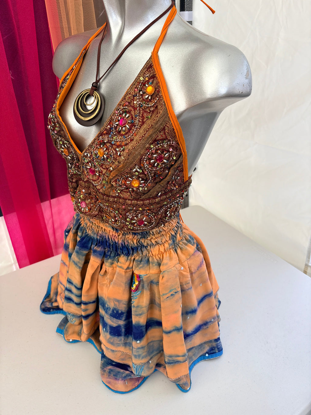 Embellished Vintage Sari Top