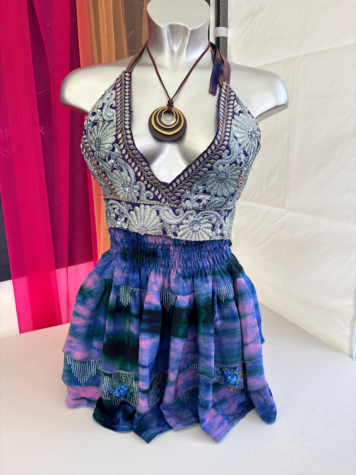 Embellished Vintage Sari Top