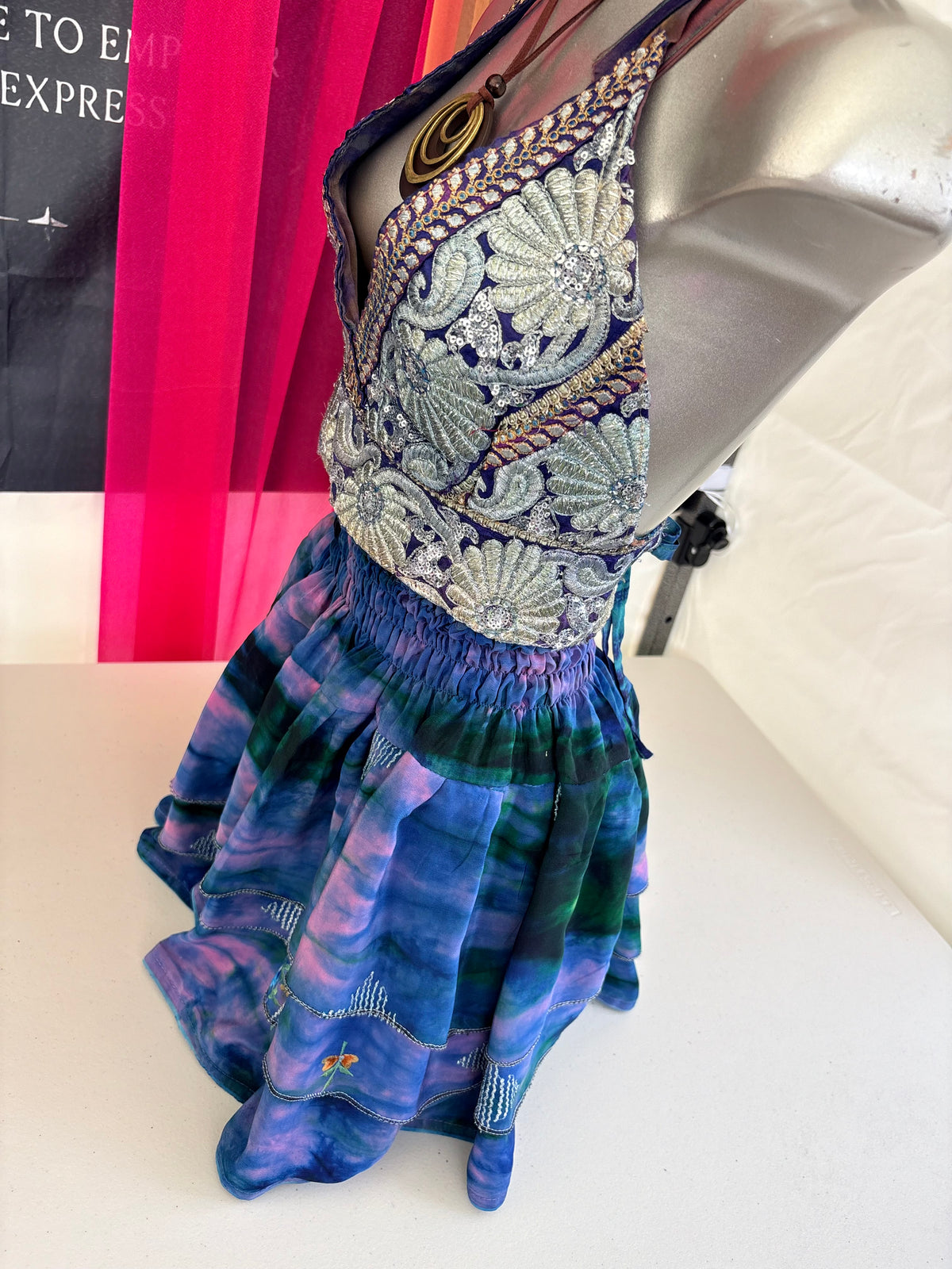Embellished Vintage Sari Top