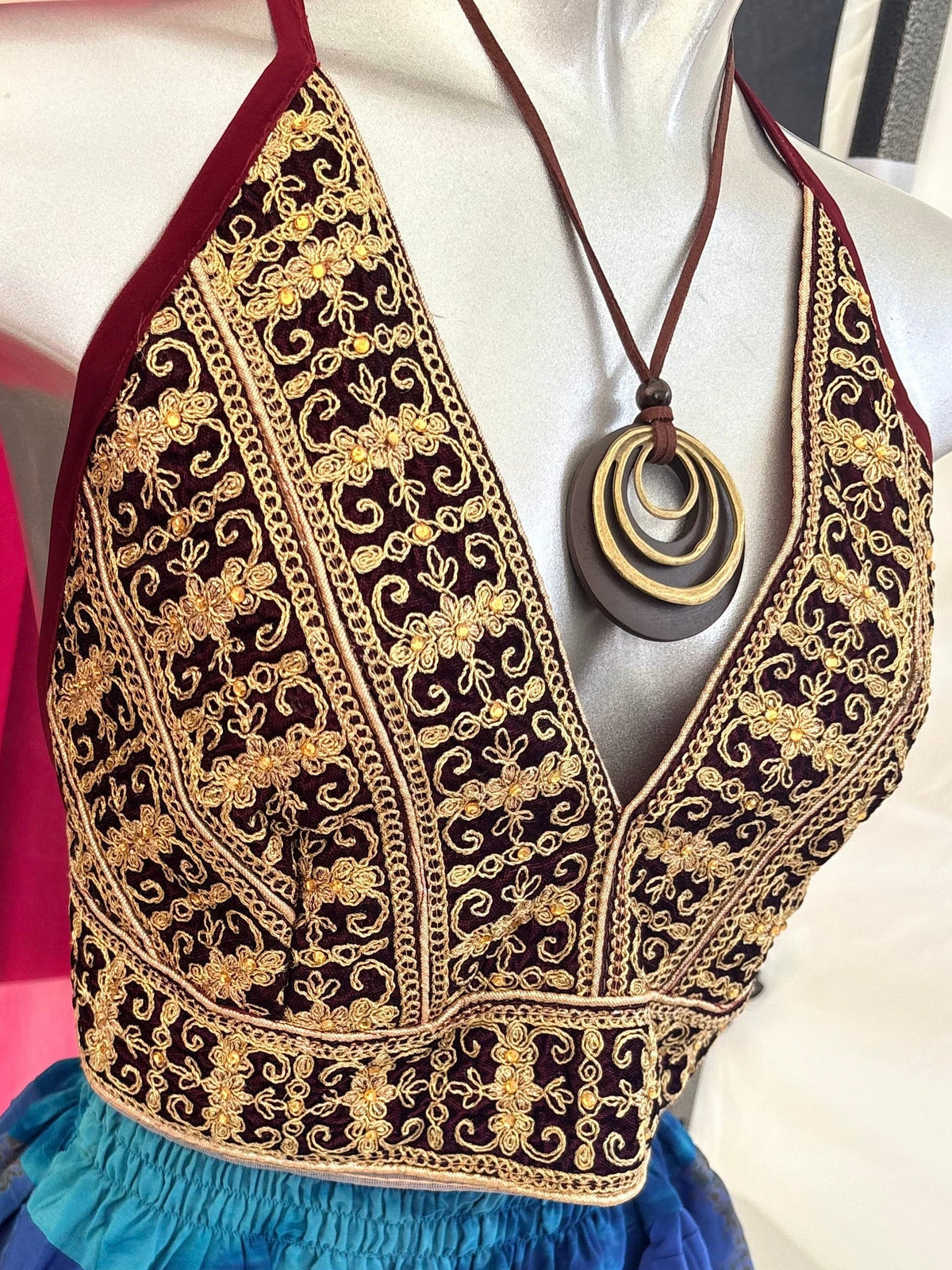 Embroidered Vintage Sari Top