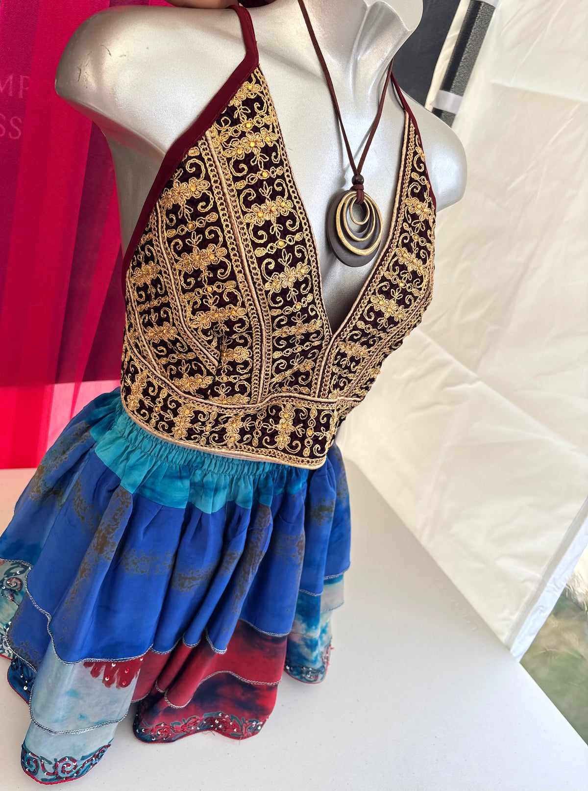 Embroidered Vintage Sari Top
