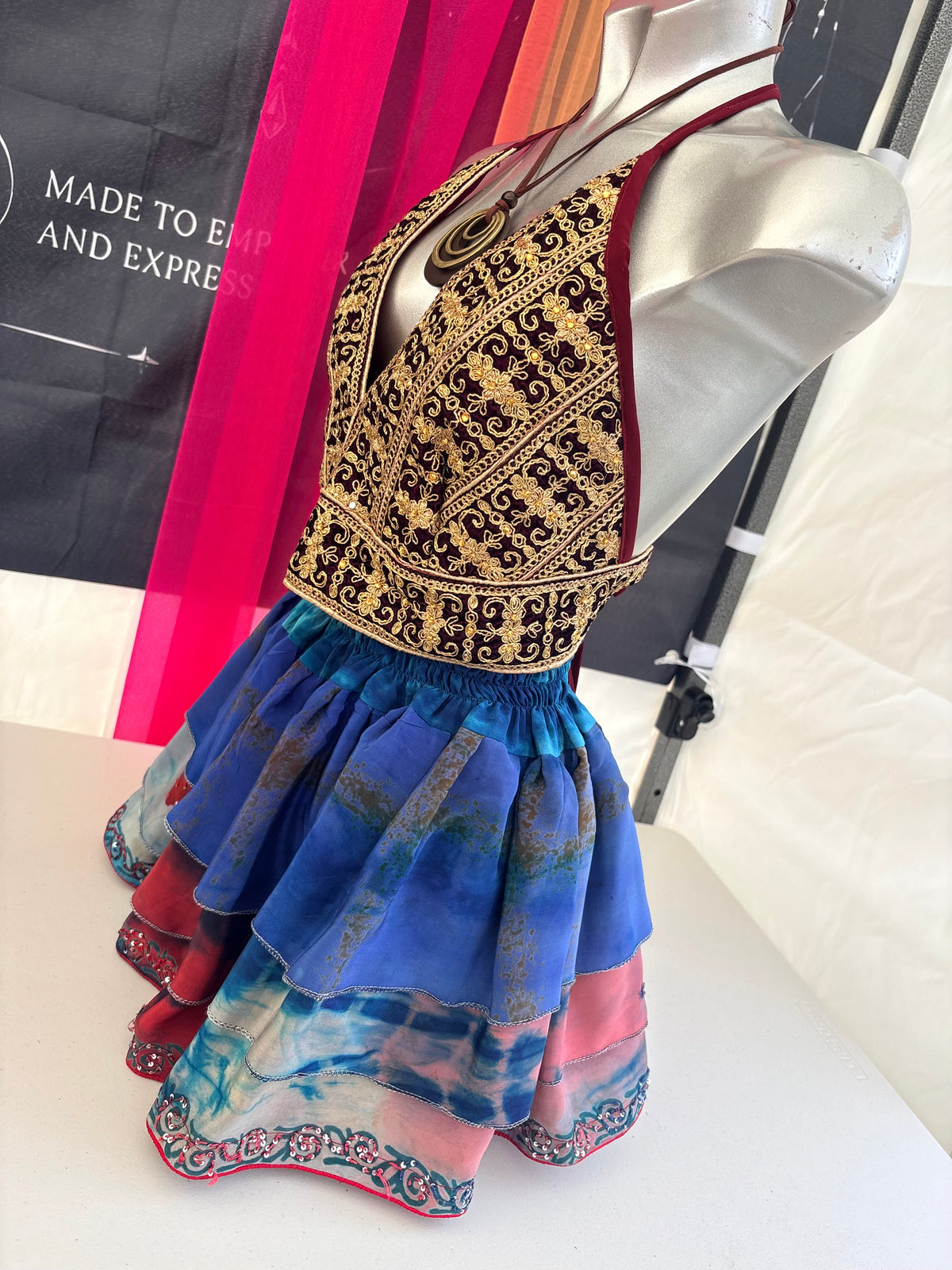 Embroidered Vintage Sari Top