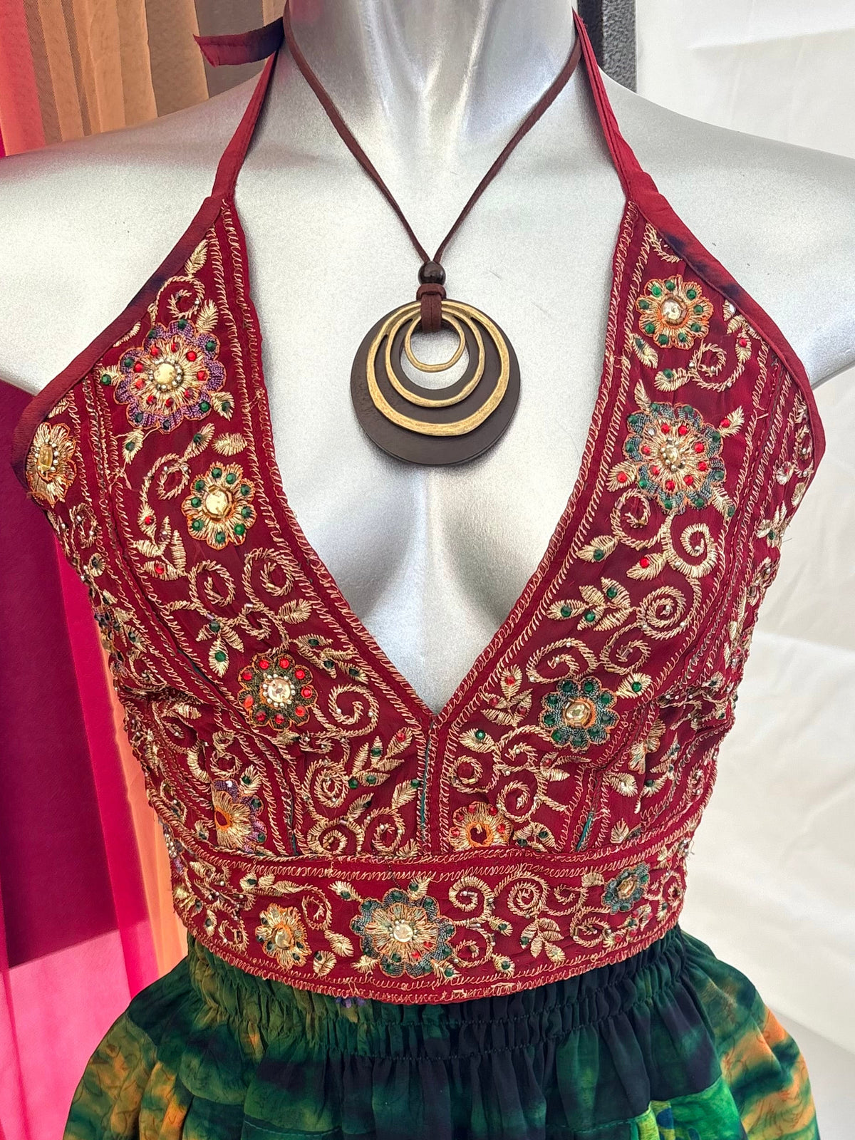 Embellished Vintage Sari Top