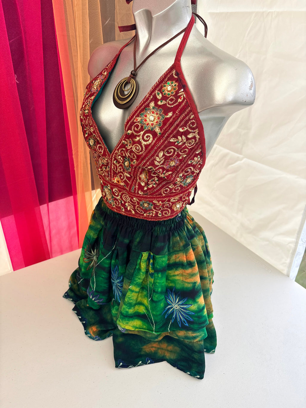 Embellished Vintage Sari Top