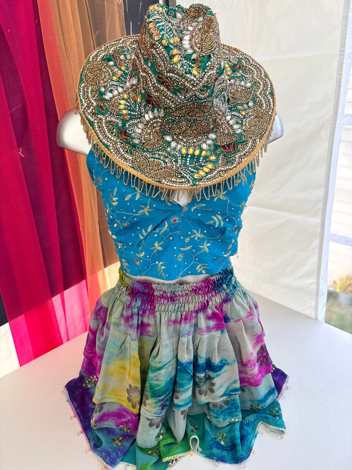 Embellished Vintage Sari Top