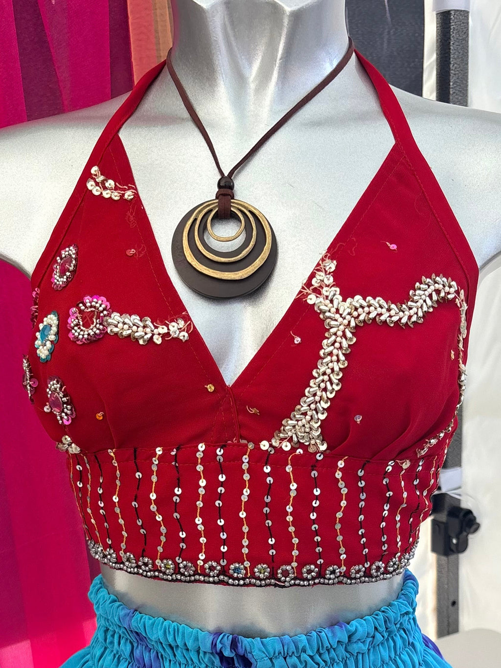 Embellished Vintage Sari Top