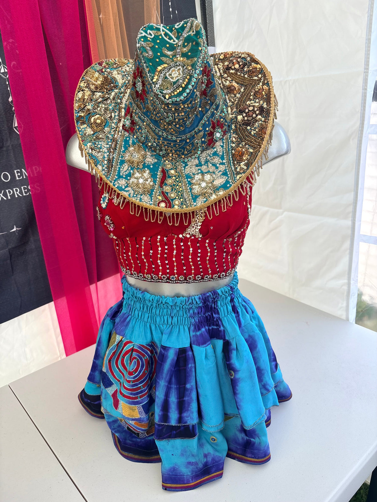 Embellished Vintage Sari Top