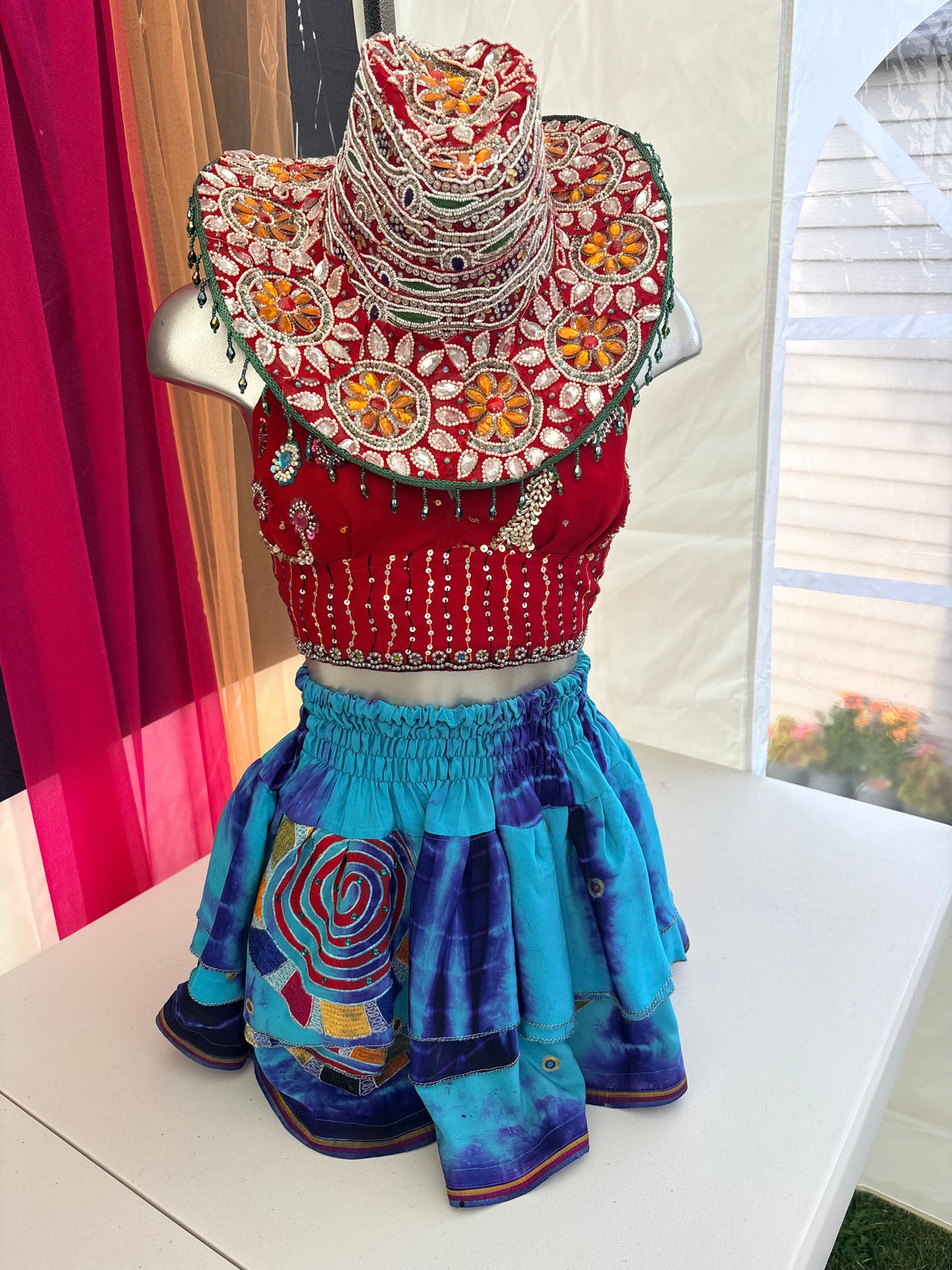 Embellished Vintage Sari Top