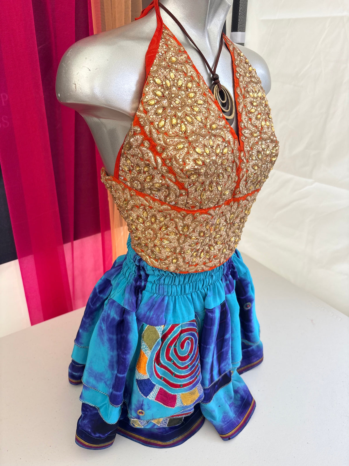 Embellished Vintage Sari Top