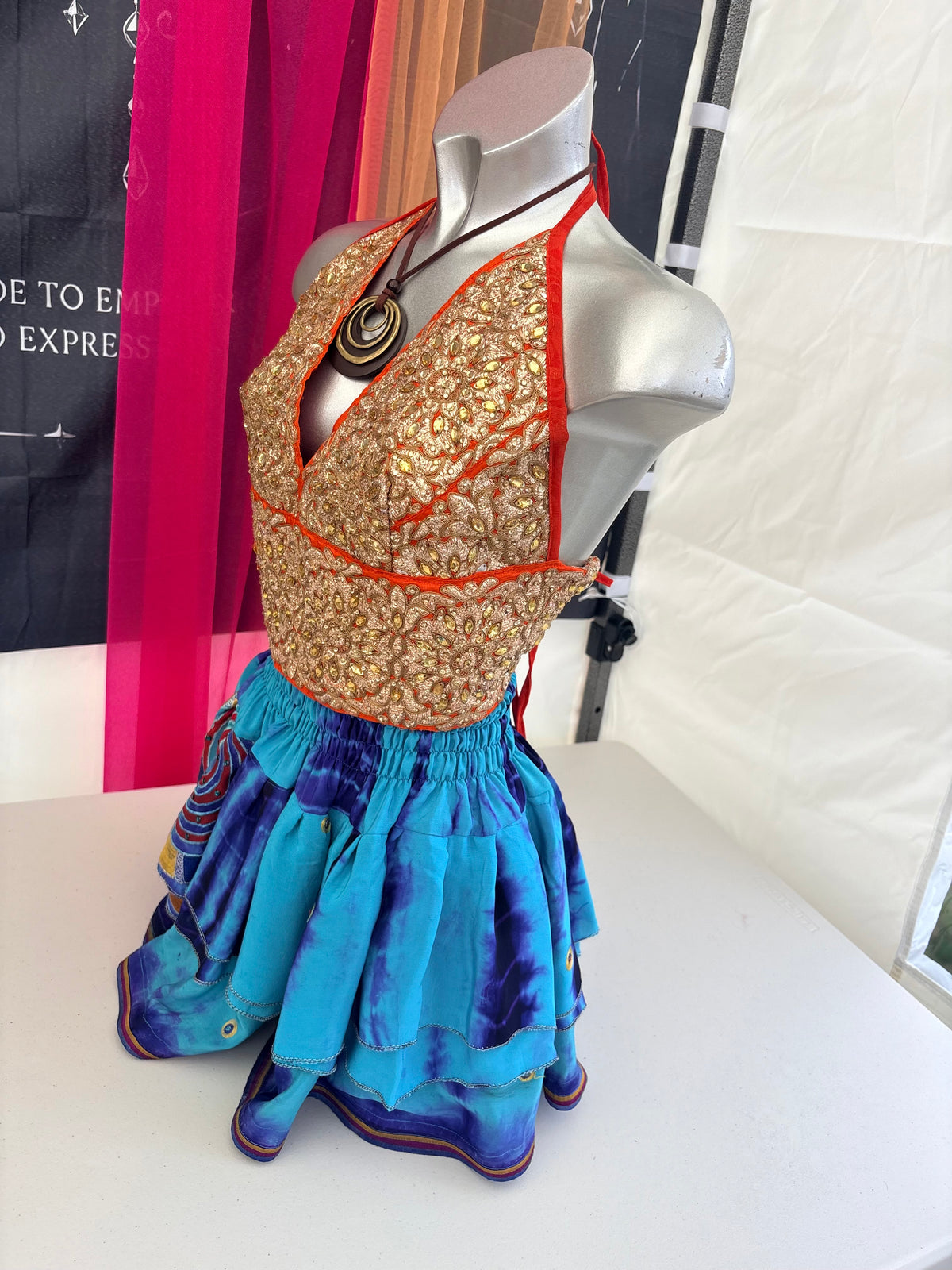 Embellished Vintage Sari Top