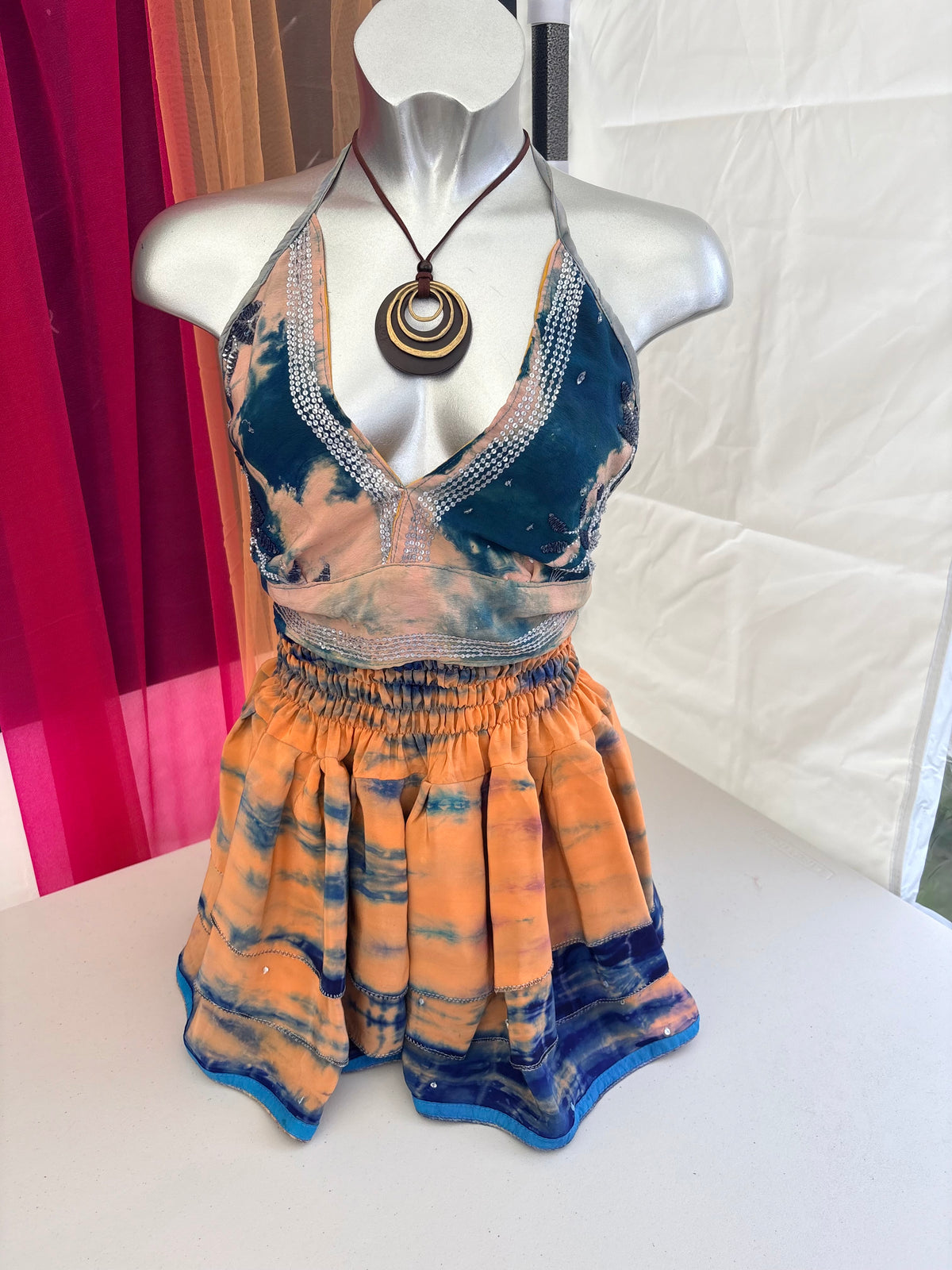 Tie-dye Vintage Sari Top