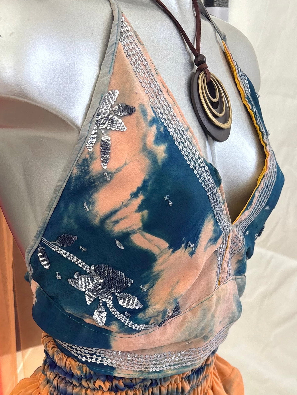 Tie-dye Vintage Sari Top