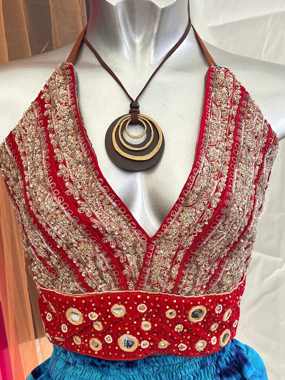 Embellished Vintage Sari Top