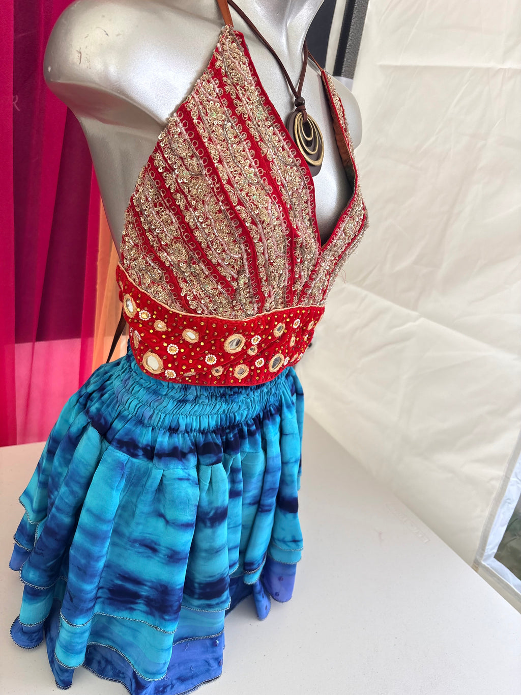 Embellished Vintage Sari Top