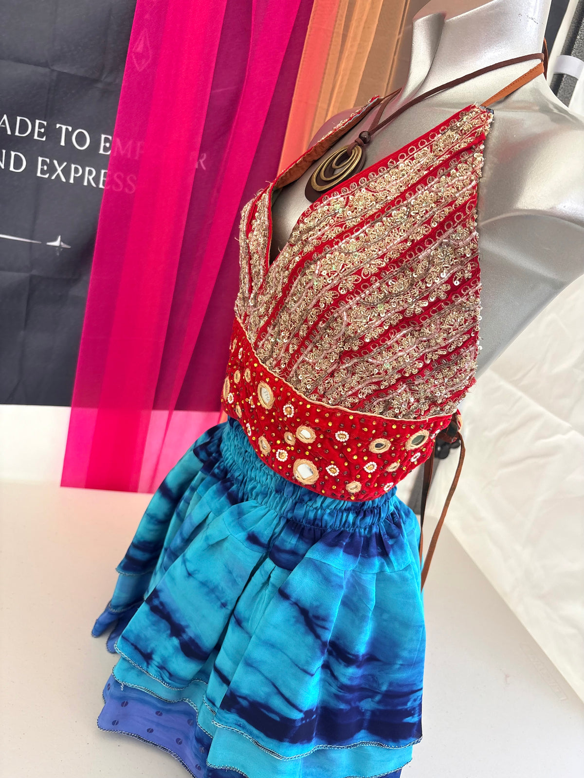 Embellished Vintage Sari Top
