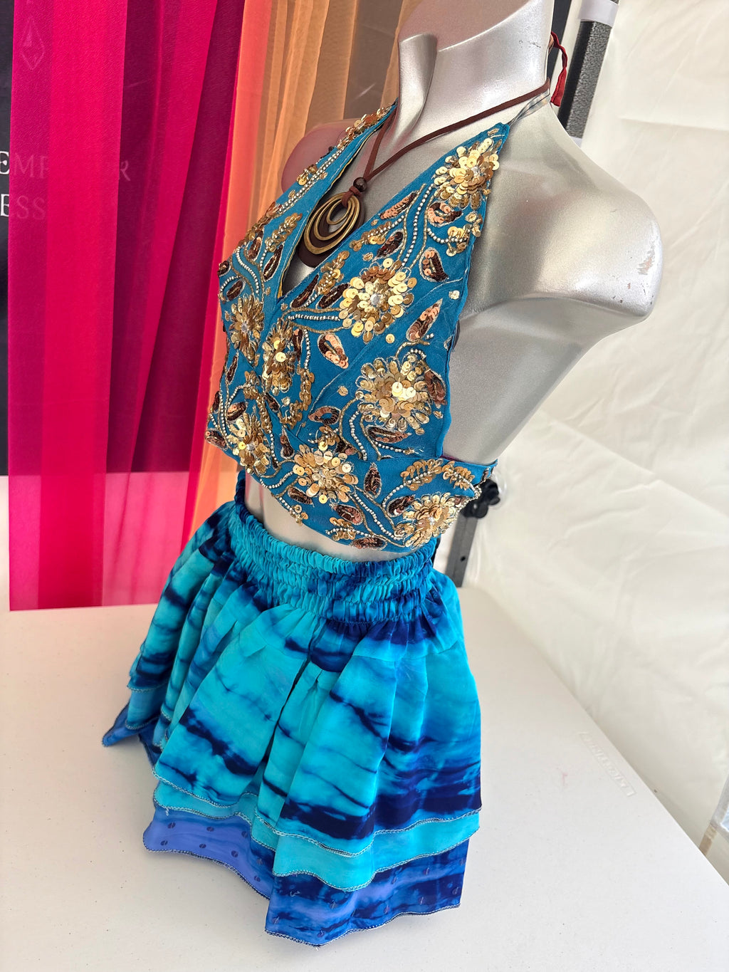 Embellished Vintage Sari Top