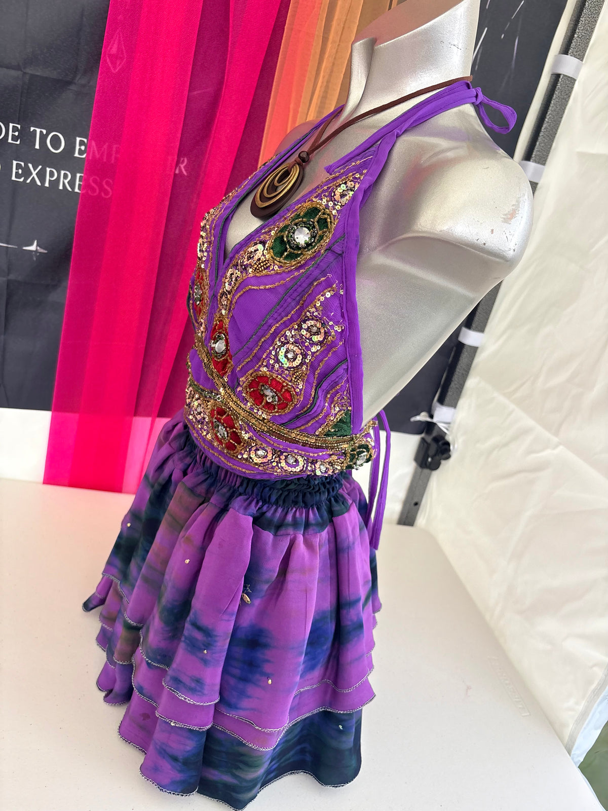 Embellished Vintage Sari Top